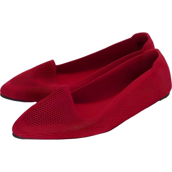 MIA Corrine Knit Ballet Flats Red Women’s Slip-On Comfort Shoes US 8.5M - Picture 2 of 6